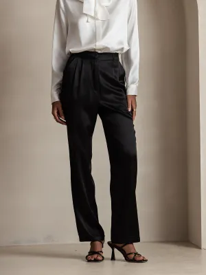 19Momme Silk Timeless Classic Straight Suit Pants