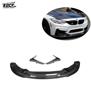 2014-20 F80 M3 RZA style Carbon Fiber Front Bumper Splitter Lip Spoiler For BMW F80 F82 M3 M4