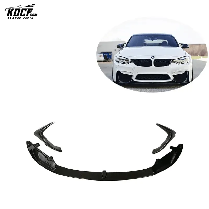 2015-19 F82 M4 M Performance style Carbon Fiber Front Bumper Chin Lip with splitter For BMW F80 F82 F83 M3 M4