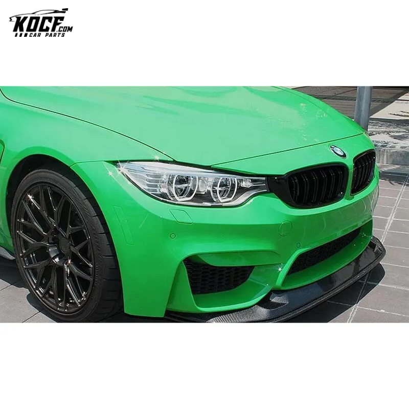 2015-2019 F80 M3 GTS style 2PCS/SET carbon fiber front bumper lip splitter for BMW F80 M3 F82 M4