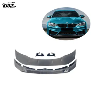 2015-2019 F80 M3 GTS style 2PCS/SET carbon fiber front bumper lip splitter for BMW F80 M3 F82 M4