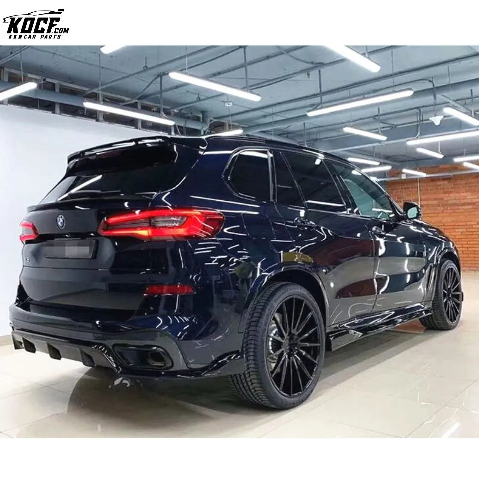 2019 X5 G05 M sport Body kit Carbon Fiber Front Bumper Lip Splitter Side Skirts Spoiler Diffuser set For BMW X5 G05