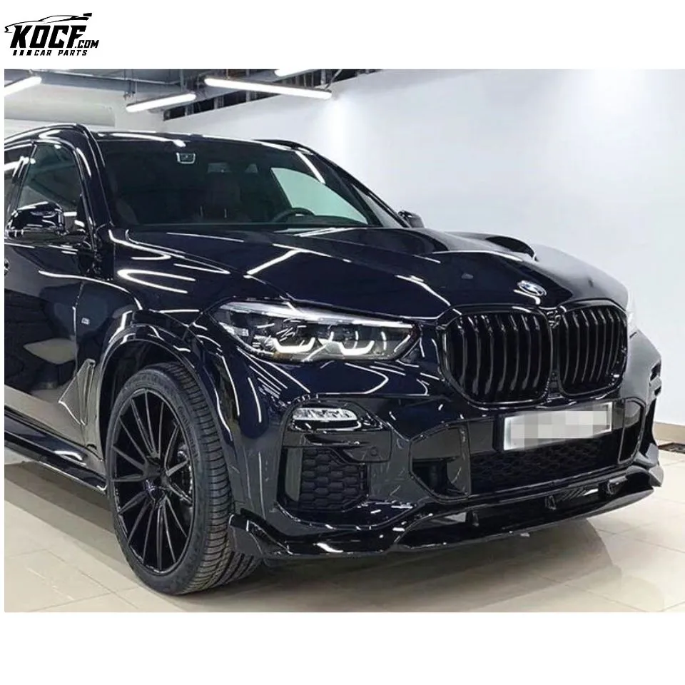 2019 X5 G05 M sport Body kit Carbon Fiber Front Bumper Lip Splitter Side Skirts Spoiler Diffuser set For BMW X5 G05