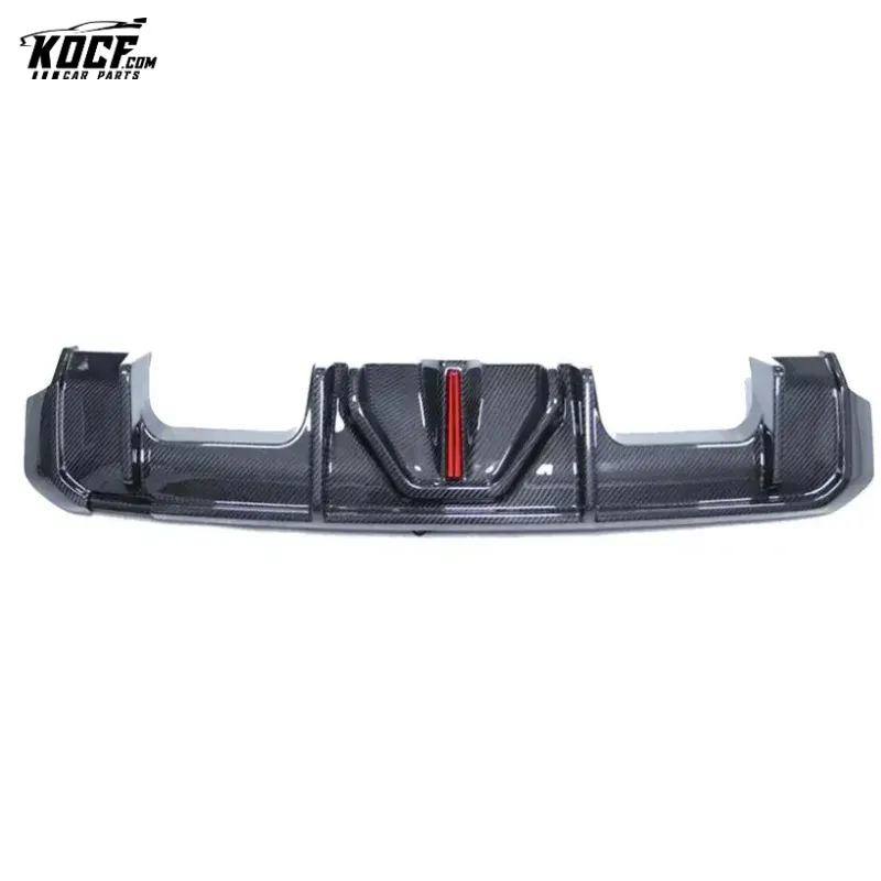 2021  Dry Carbon Rear Bumper Diffuser With LED Light High Quality For BMW G80 G82 G83 M3 M4