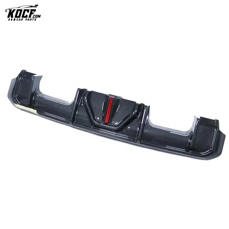 2021  Dry Carbon Rear Bumper Diffuser With LED Light High Quality For BMW G80 G82 G83 M3 M4