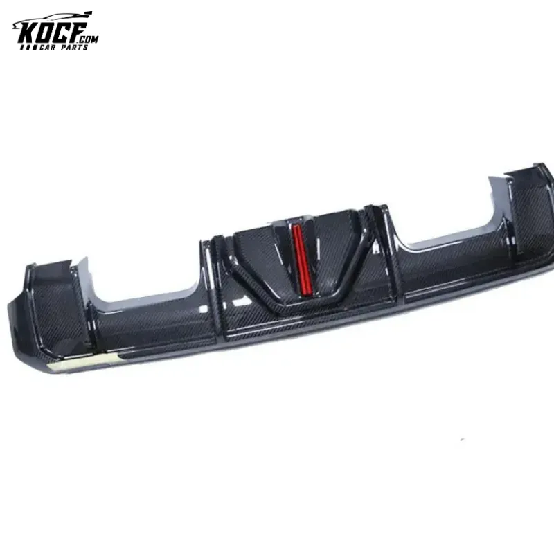 2021  For BMW G80 M3 G82 M4 LED Diffuser Carbon Fiber Rear Bumper Lower Lip Diffuser