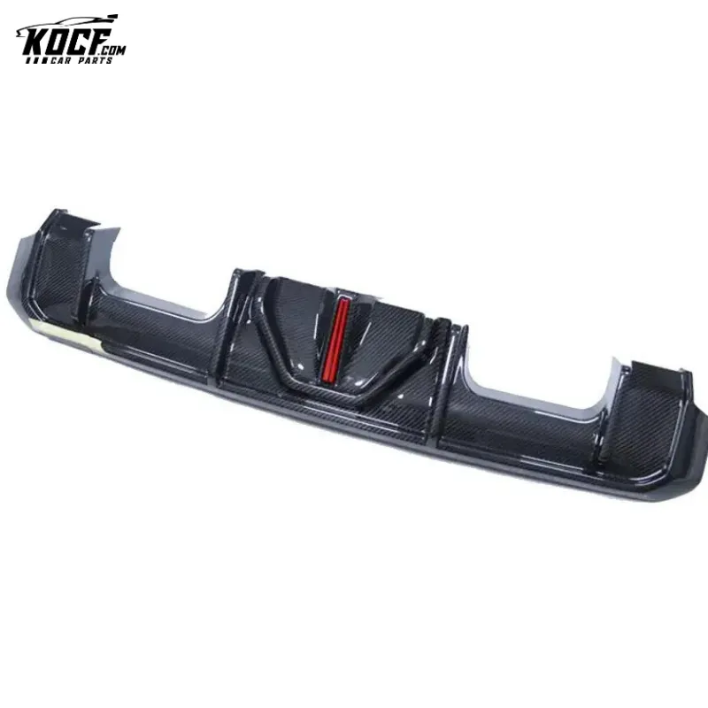 2021  For BMW G80 M3 G82 M4 LED Diffuser Carbon Fiber Rear Bumper Lower Lip Diffuser