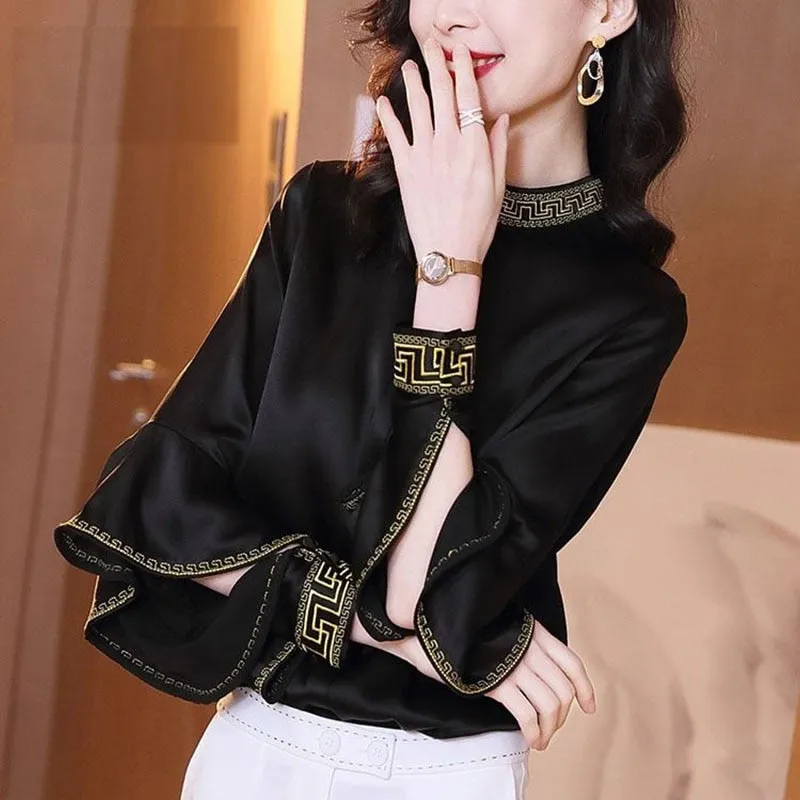 2021 Spring Autumn Style Blouses Long Sleeve Sizes S - 3XL