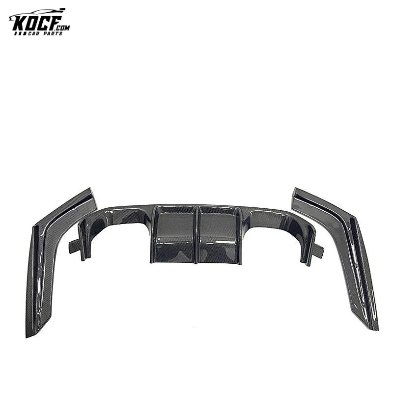 3-PC Vor style Carbon Fiber Rear Bumper Lip Diffuser Spoiler For BMW F80 F82 F83 M3 M4 2015-19