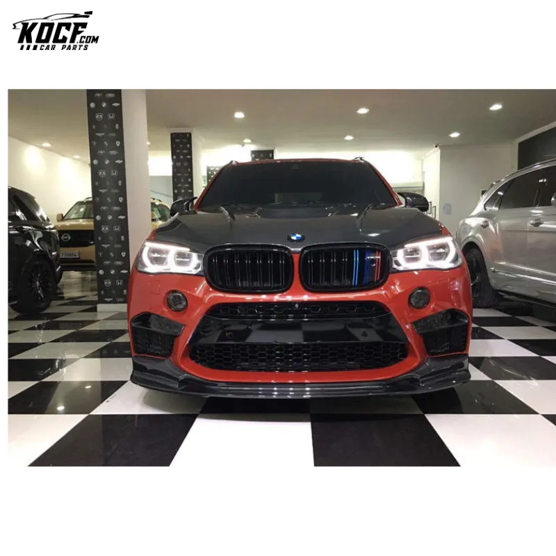 3D-S Style Carbon Fiber For BMW F85 F86 X5M X6M Front Bumper Splitter Lip Diffuser car styling auto parts