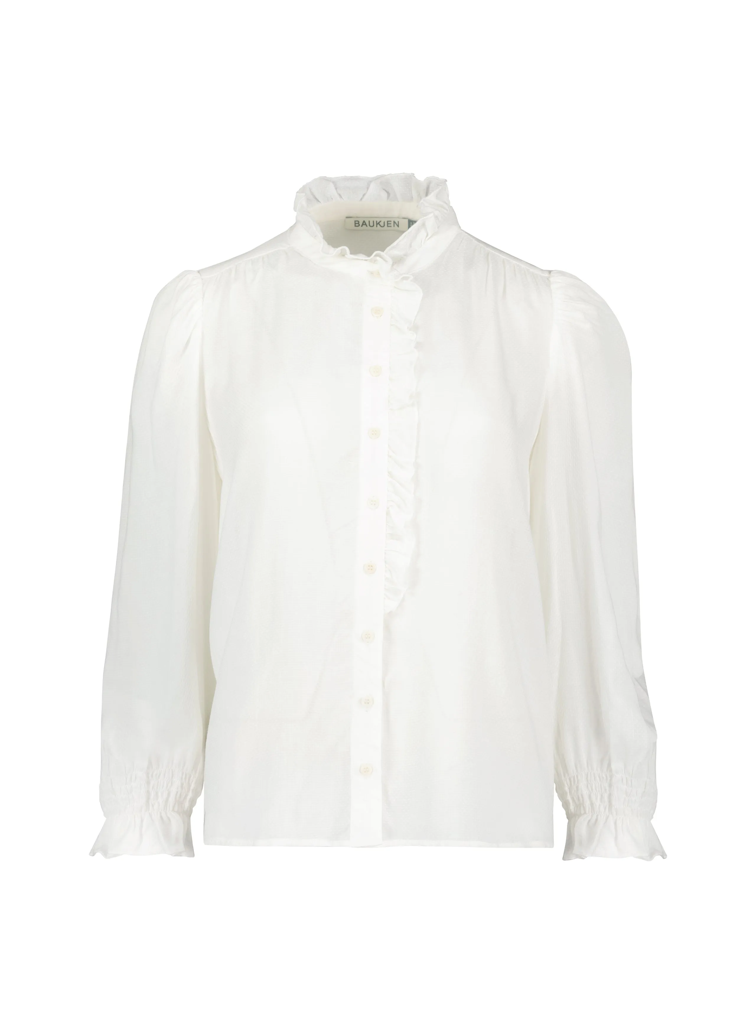 Aurora Frill Neck Sheer Blouse