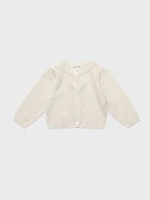 Baby Lupine Knit Cardigan Ivory