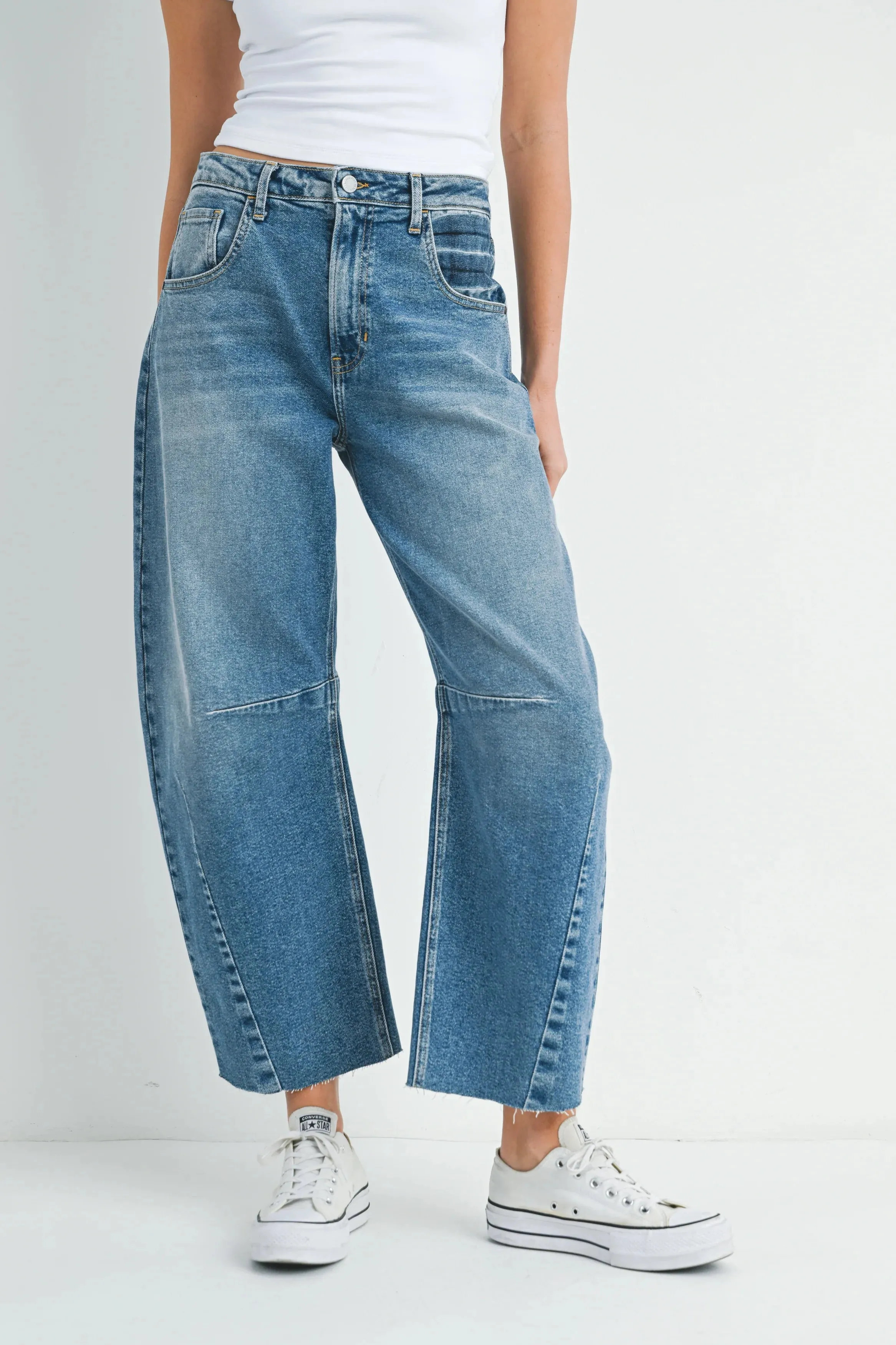 BARREL JEAN W/SEAMS