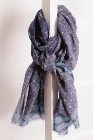 Blue Diamond Fine Wool Scarf