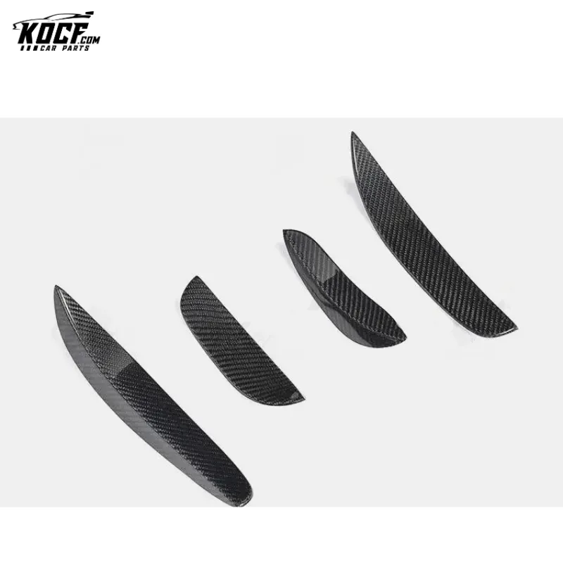 C63 w205 AMG BS style Carbon Fiber Front Bumper Canards Winglets for Mercedes Benz C63 w205 coupe