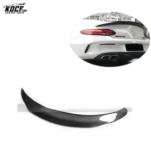 C63 W205 C180 C200 PM style carbon fiber rear trunk spoiler for Mercedes Benz C63 W205 Coupe Sedan