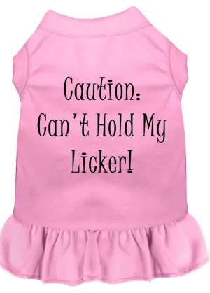 Can't Hold My Licker Screen Print Dress Light Pink Xxl (18)