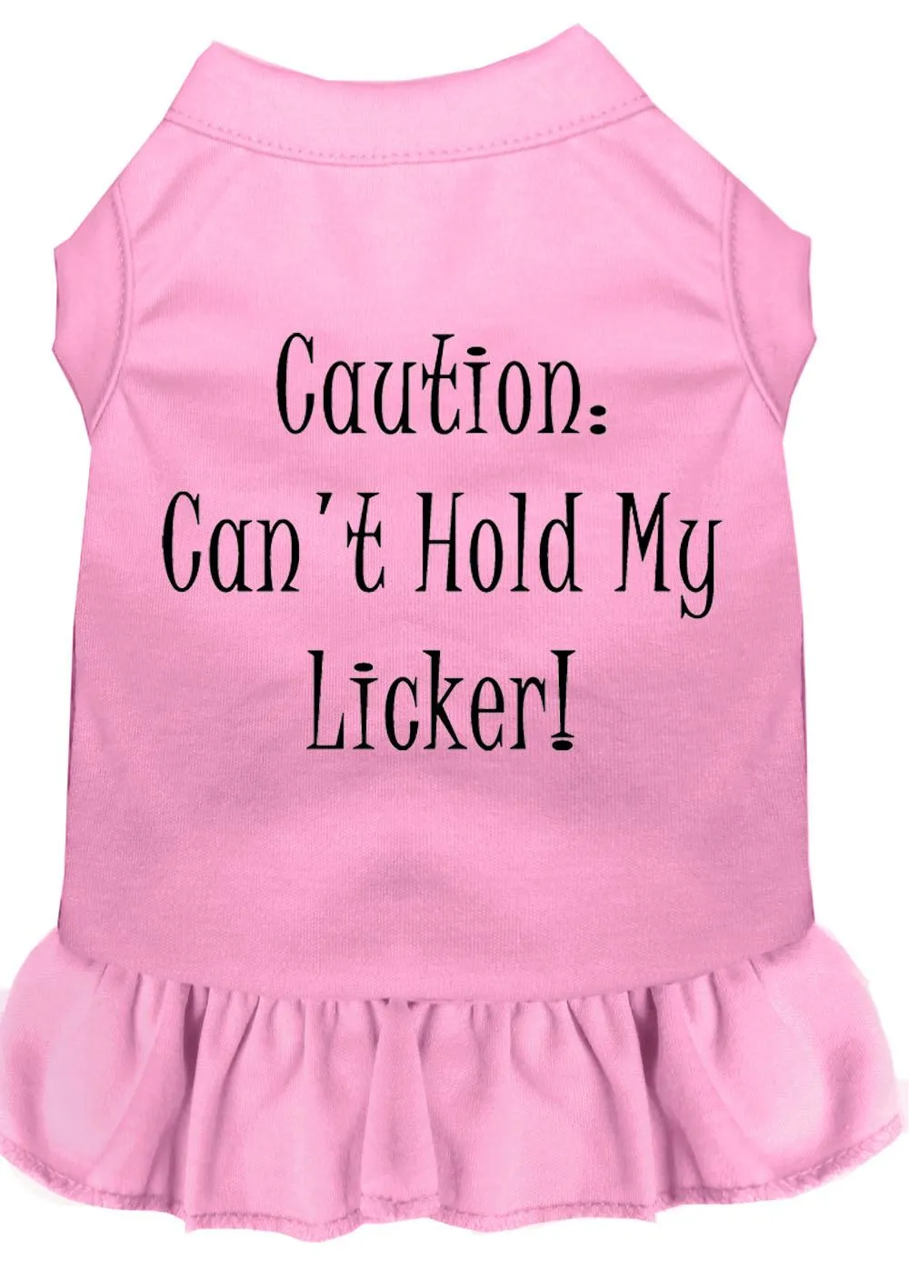 Can't Hold My Licker Screen Print Dress Light Pink Xxl (18)