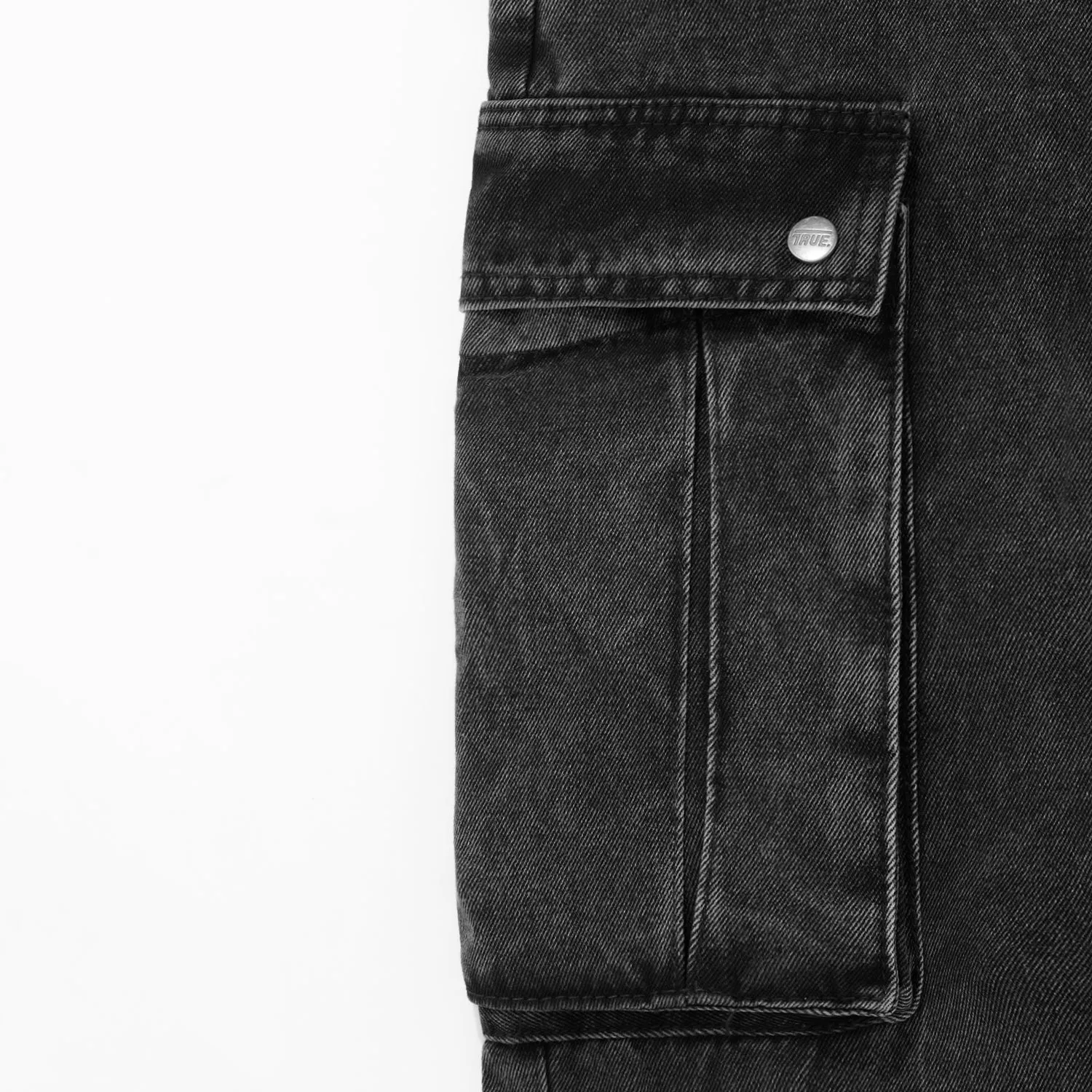 Cargo Multi-Pocket Pants - Washed Black