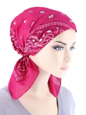 CE-BDNASCARF-HTPINK#Bandana Scarf in Hot Pink