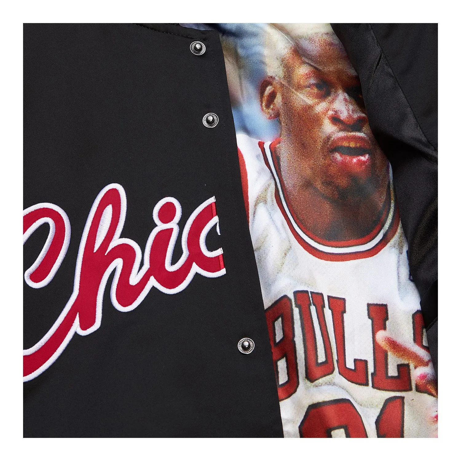 Chicago Bulls Mitchell & Ness Dennis Rodman Satin Jacket