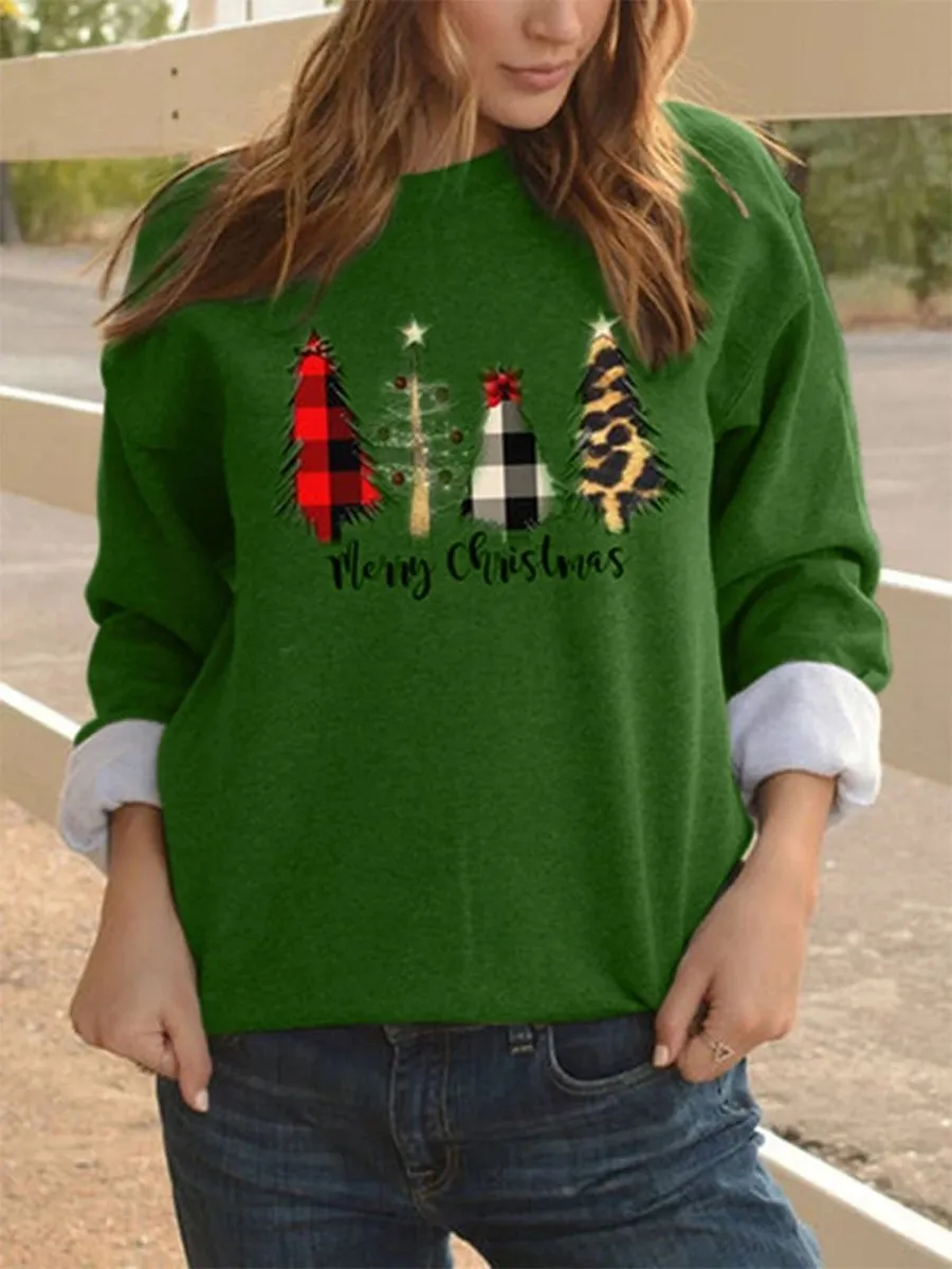 Christmas Casual Sweater Round Neck Top