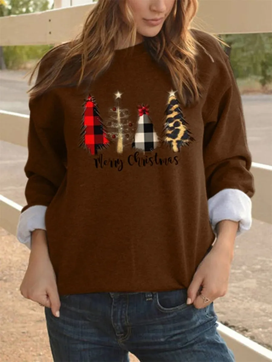 Christmas Casual Sweater Round Neck Top