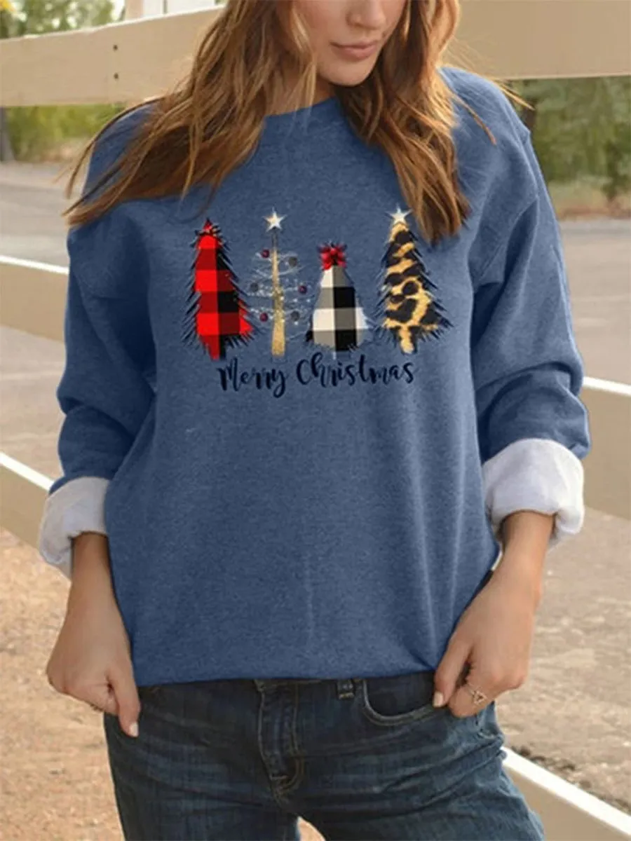 Christmas Casual Sweater Round Neck Top