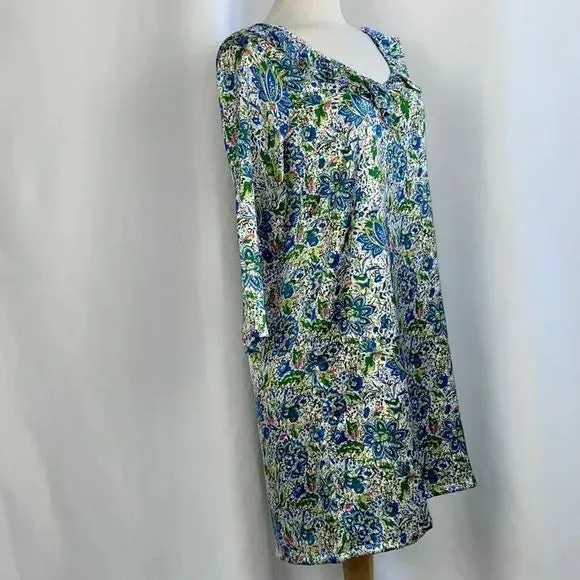 Compania Fantastica NWT Floral Print w/ ruffle neck Dress