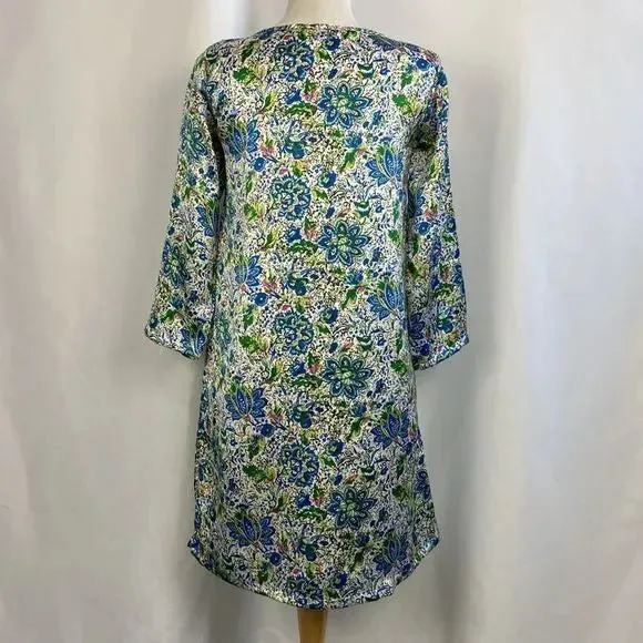 Compania Fantastica NWT Floral Print w/ ruffle neck Dress