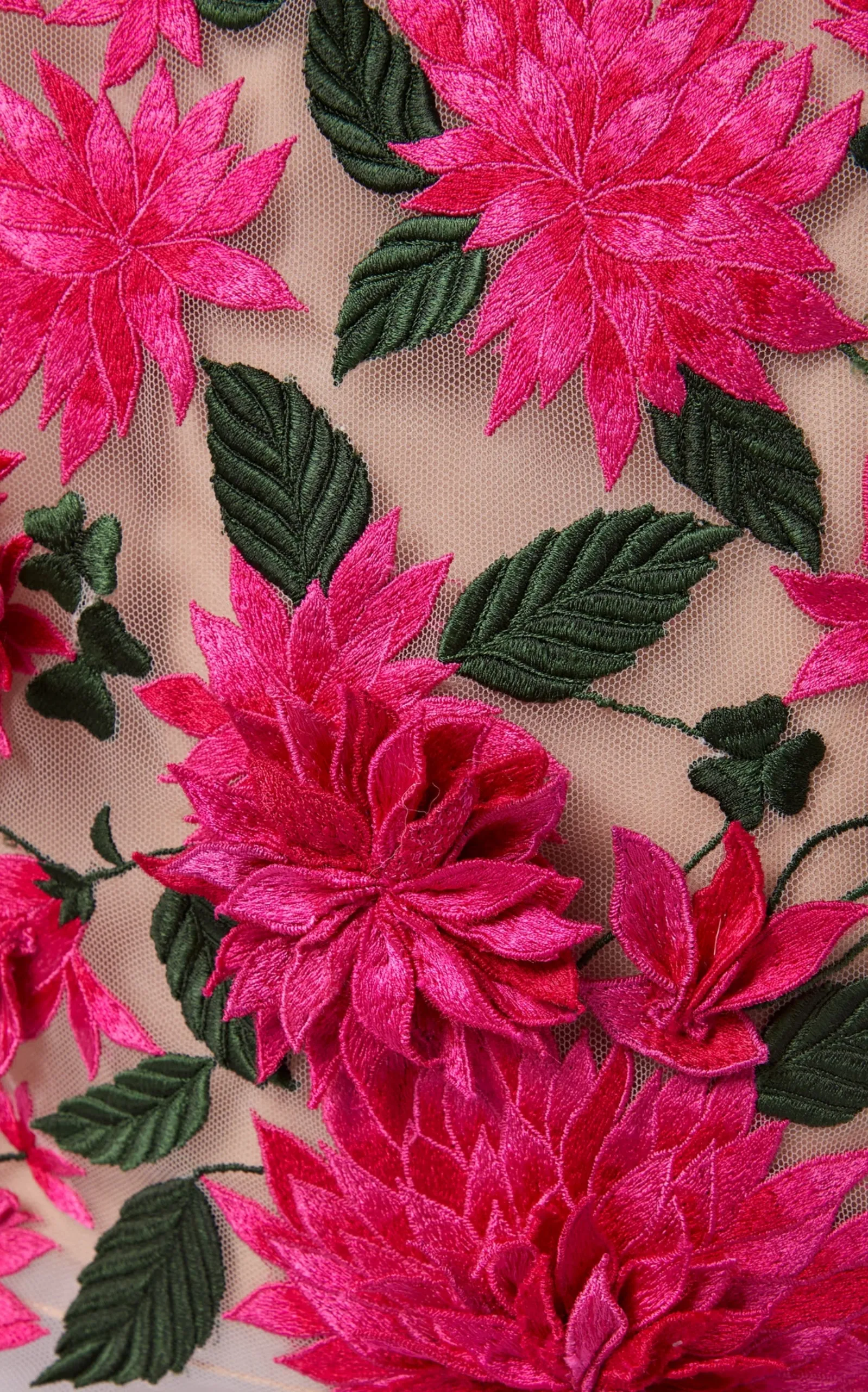 Dahlia Floral-appliqué Mini Dress