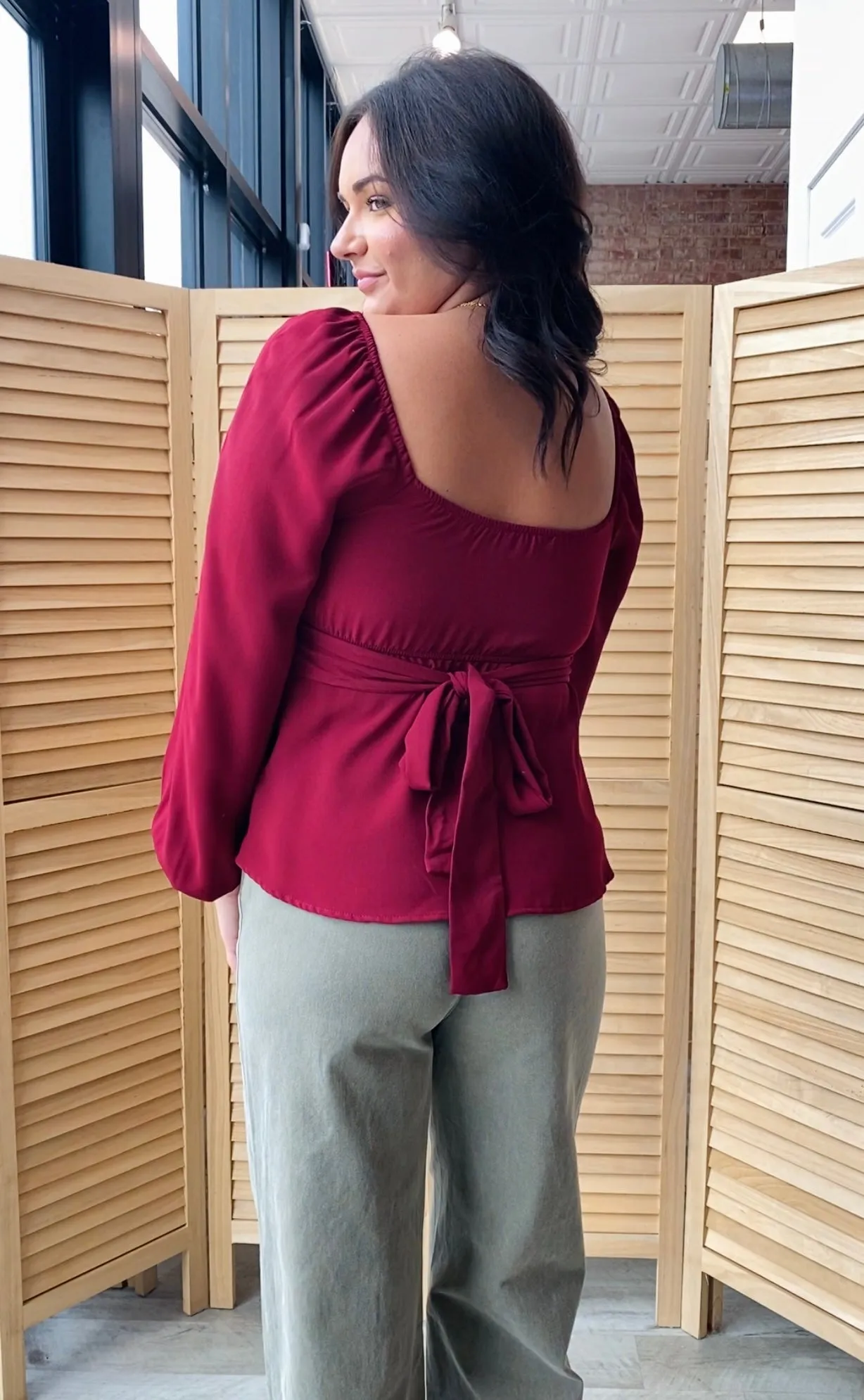 Darling Days Blouse | Burgundy