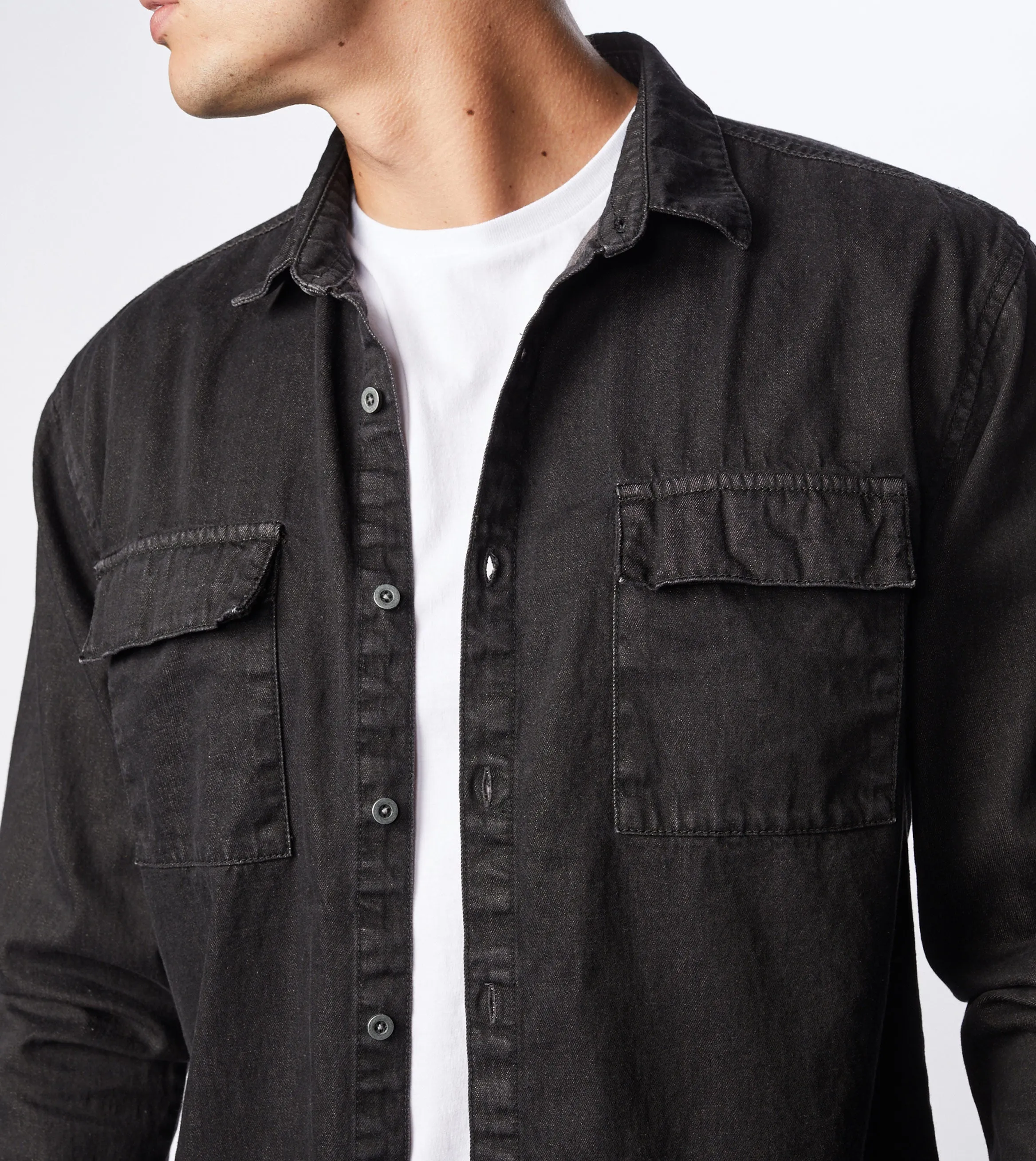 Denim LS Shirt Archive Black