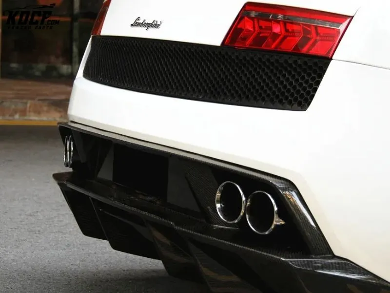 DM style carbon fiber rear diffuser valance lip for Lamborghini GALLARDO LP550 LP560 LP570