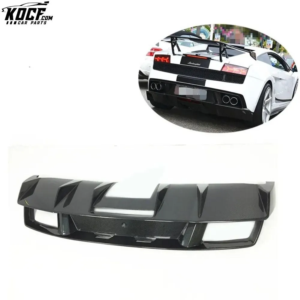 DM style carbon fiber rear diffuser valance lip for Lamborghini GALLARDO LP550 LP560 LP570