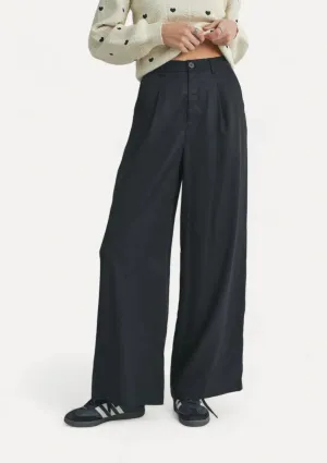 Dress Code Front Pleat Pants - Black