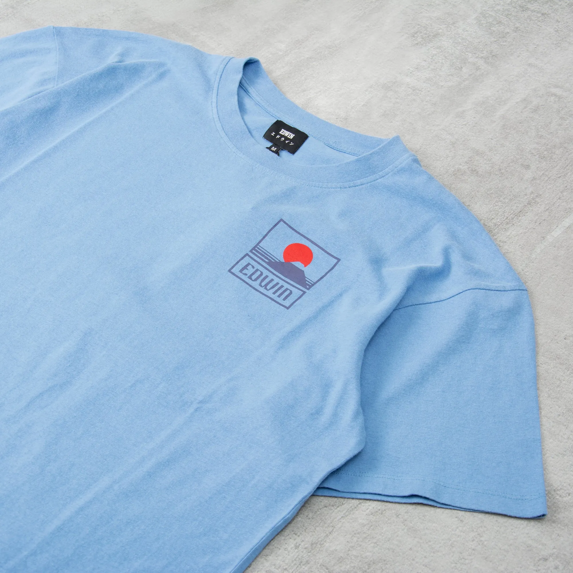 Edwin Sunset On Mt Fuji S/S Tee - Parisian Blue