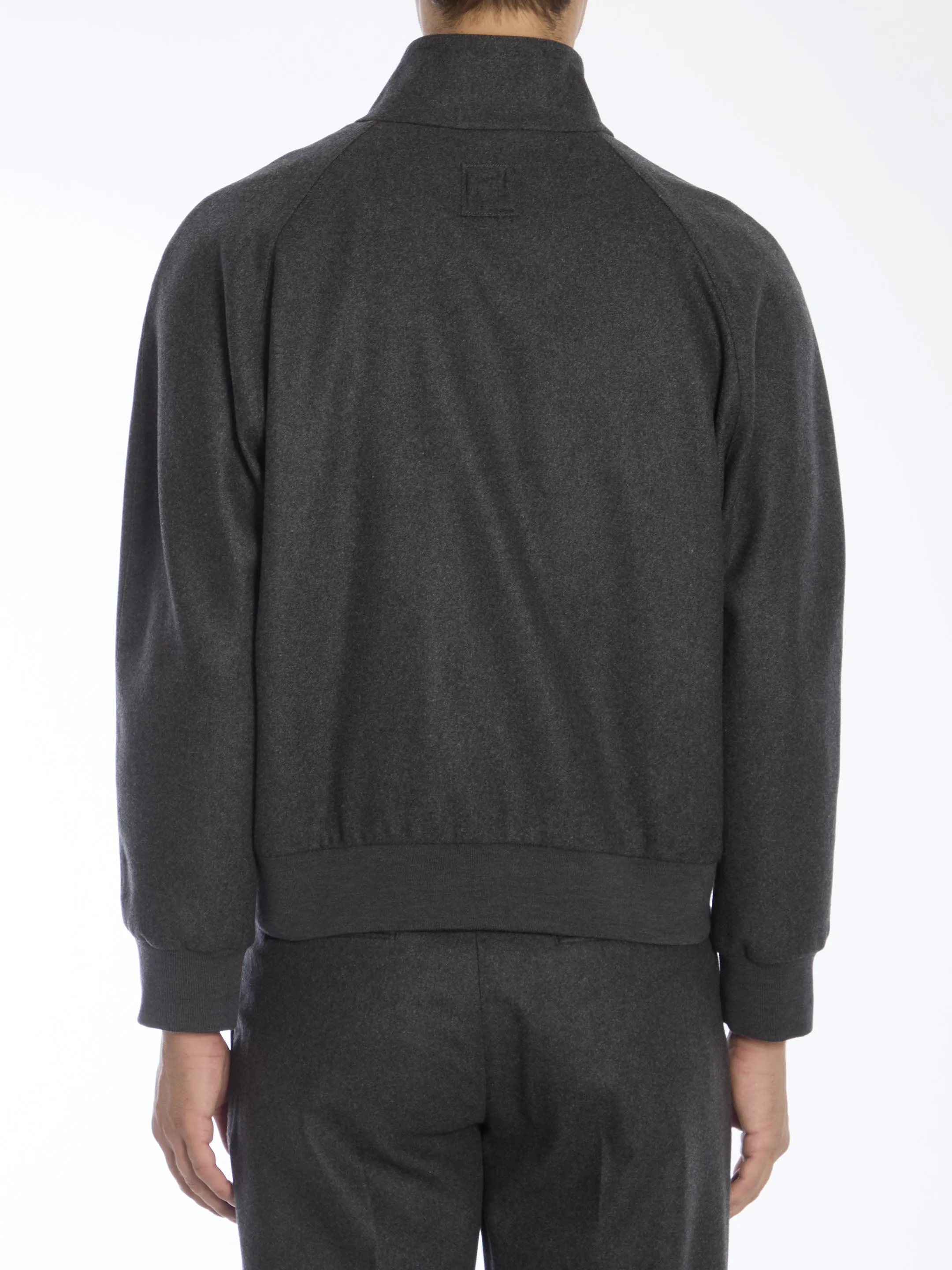 Fendi Cashmere Bomber Jacket In Gray