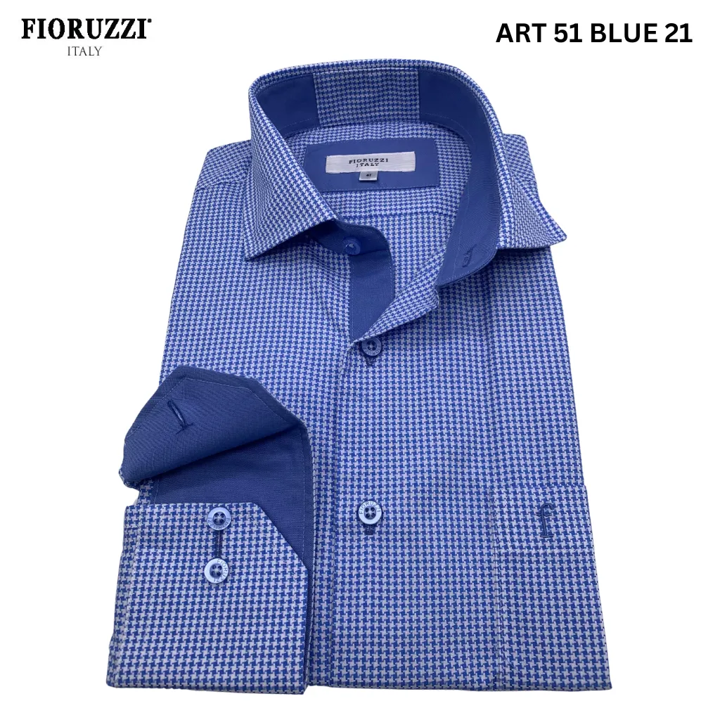 Fioruzzi  Art 51 Smart Casual  Shirt- Blue 21