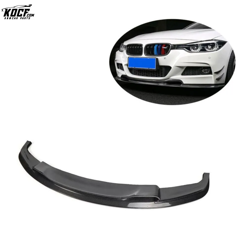 For BMW 12-19 F30 F35 3 series M-tech Vor style Carbon Fiber Front Bumper lip Spoiler