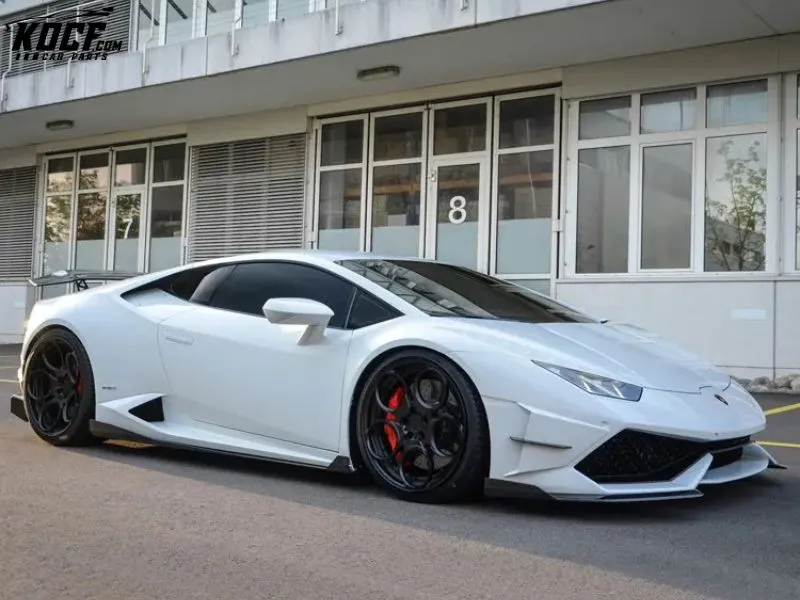 For Lamborghini Huracan LP610-4 LP580 Front Bumper Lip Side Skirts Diffuser Spoiler GT Wing DM style