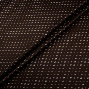 Geo Printed Black Silk Satin (A 2.50m Piece)