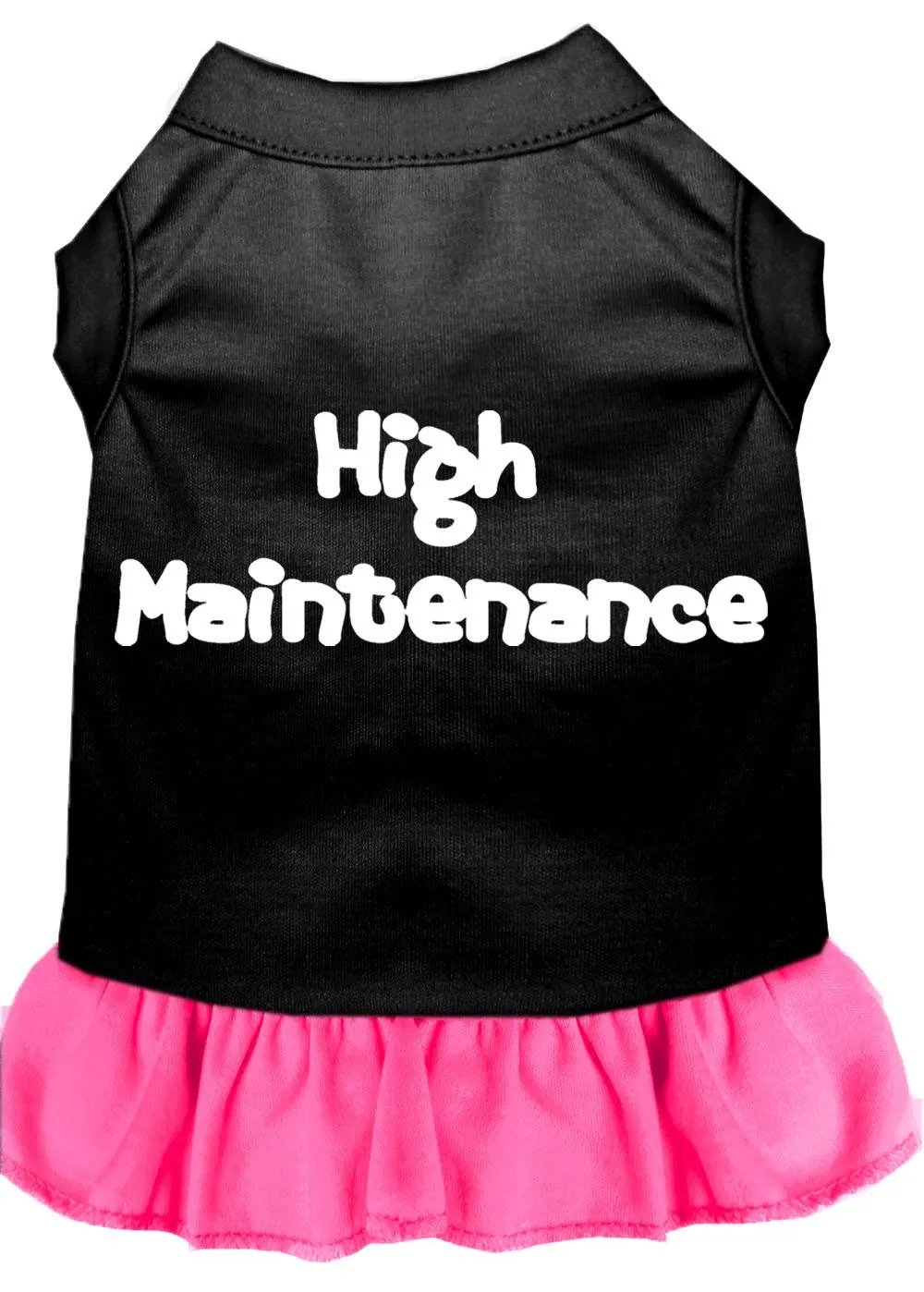 High Maintenance Screen Print Dress Black With Bright Pink Xs (8)