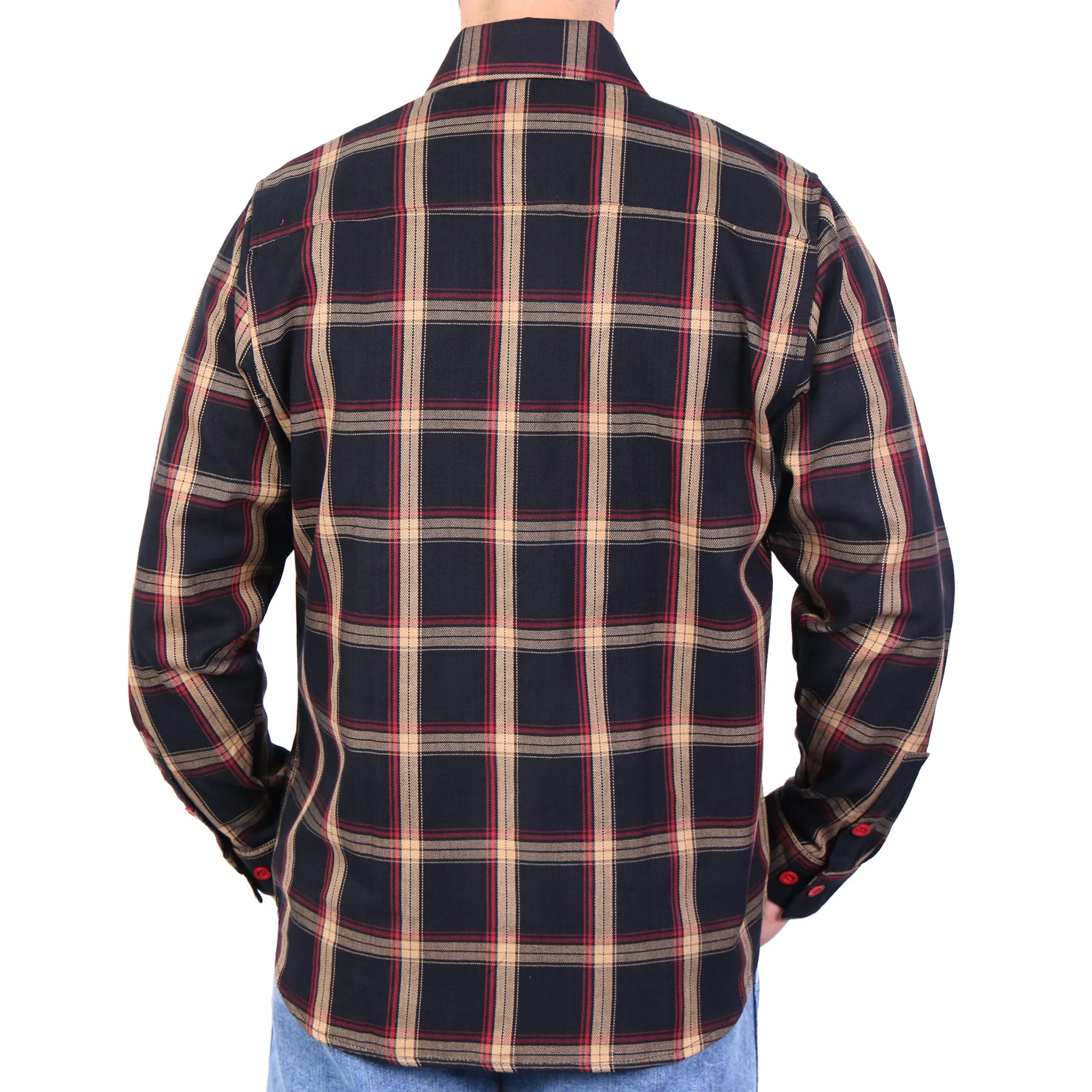 Hot Leathers Black Tan and Red Flannel Shirt