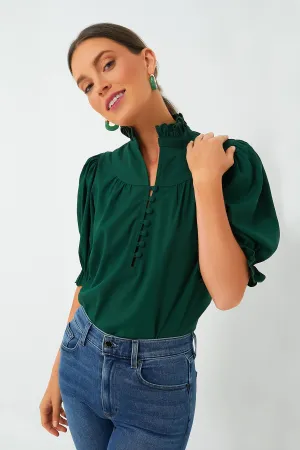 Hunter Green Selena Blouse