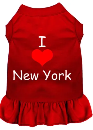 I Heart New York Screen Print Dress Red Med (12)