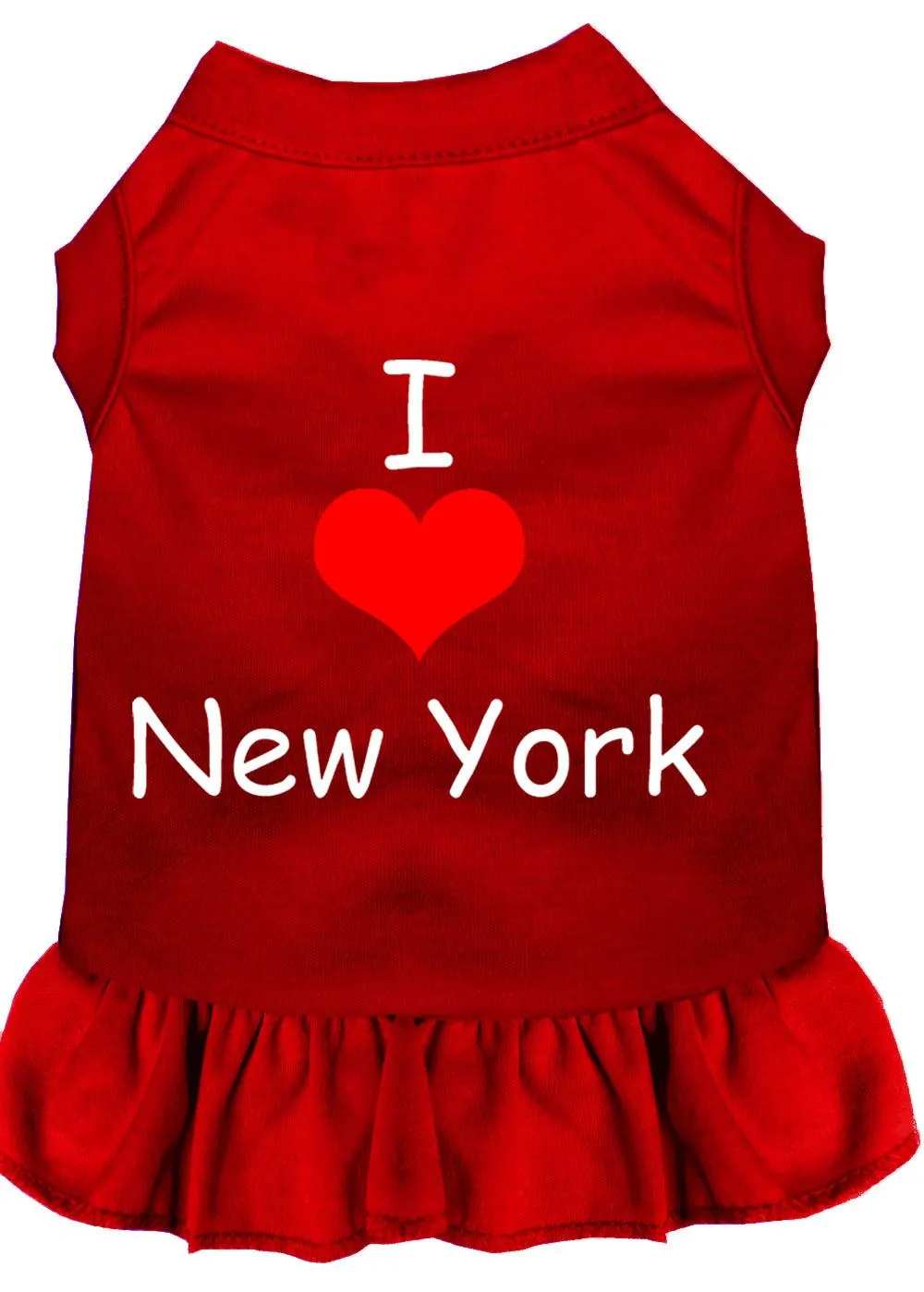 I Heart New York Screen Print Dress Red Med (12)