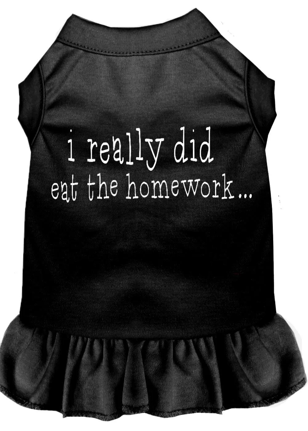 I Really Did Eat The Homework Screen Print Dress Black Xl (16)