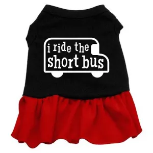 I ride the short bus Screen Print Dress Black with Red XS (8)