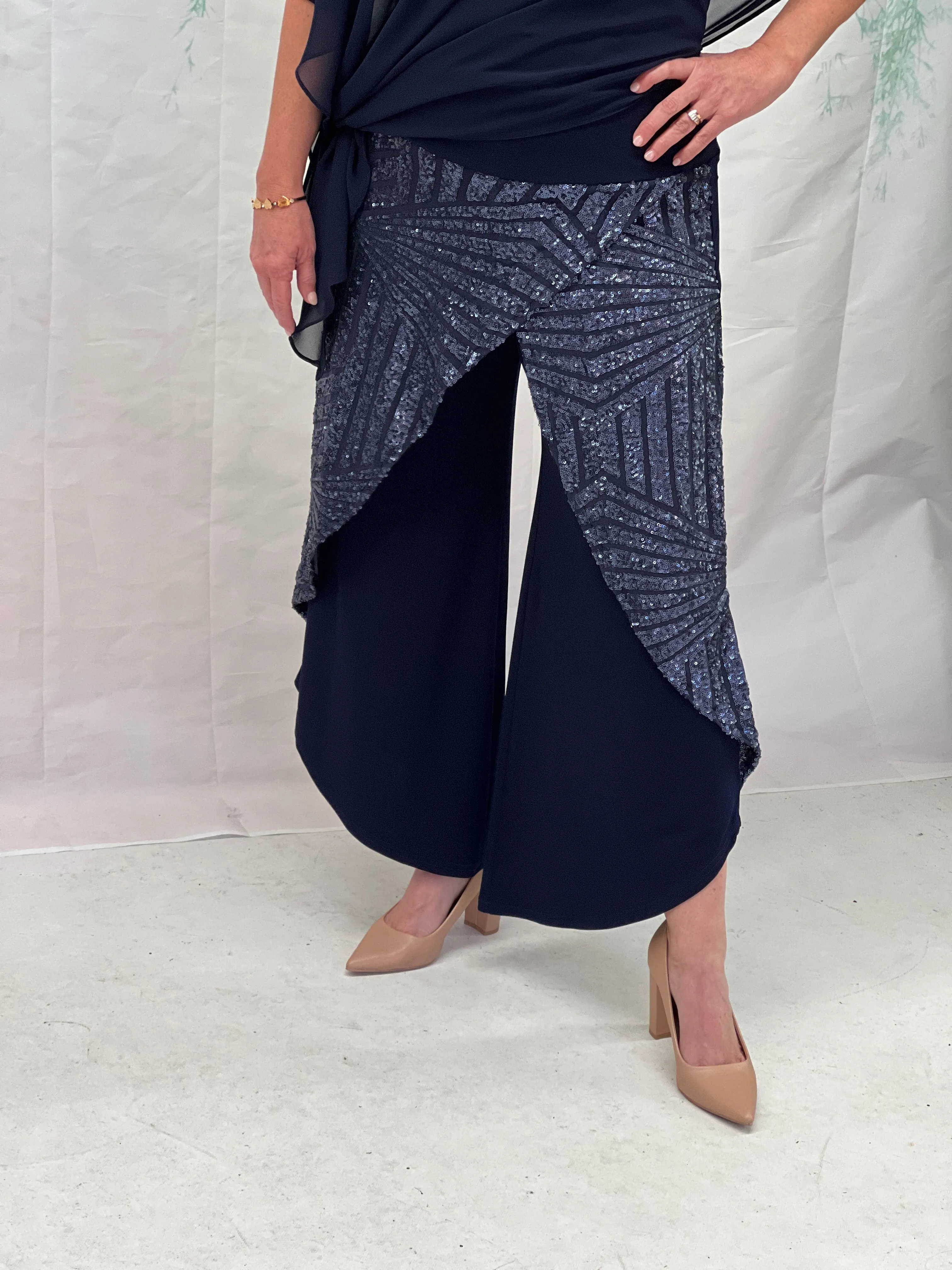 Ingrid Navy Sequin Pants